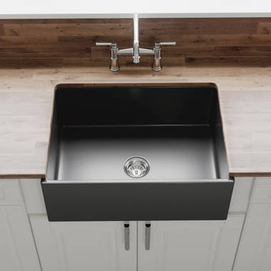 Allora USA 27'' L Farmhouse / Apron Single Bowl Stainless